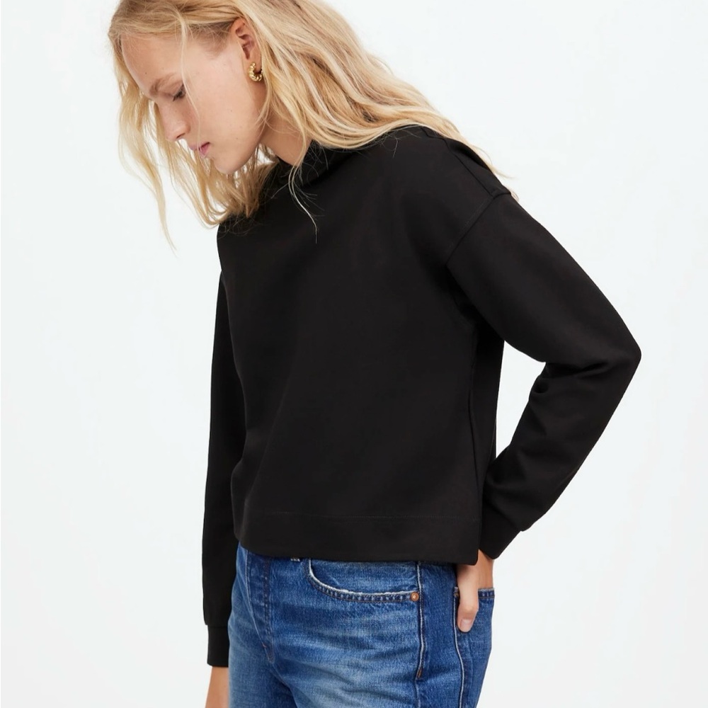 NWOT Medium Black Ponte Sweatshirt